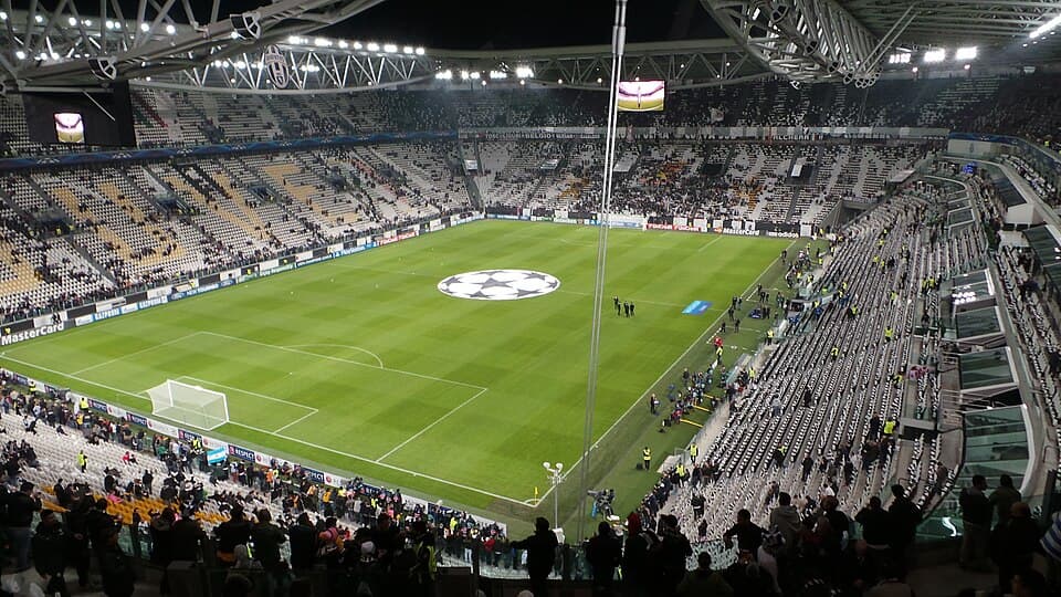 General view of the Allianz Stadium ahead of the Juventus vs NEC Nijmegen Europa League match.