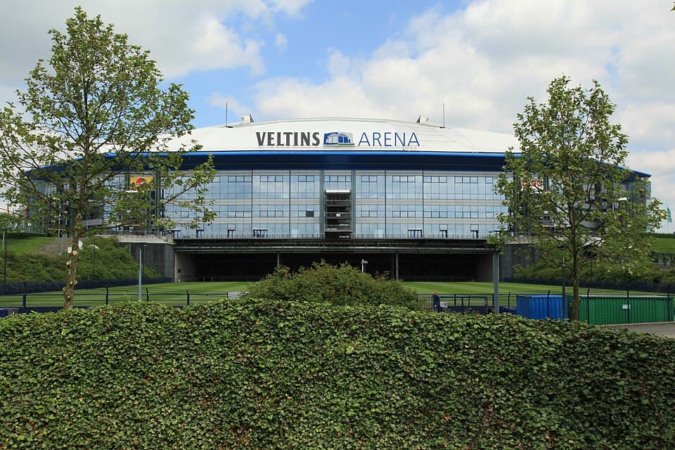 General view of the Veltins Arena football stadium before the Schalke 04 vs SV Elversberg match